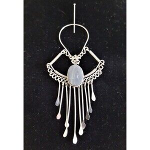 Southwest Malachite & Silver Pendant